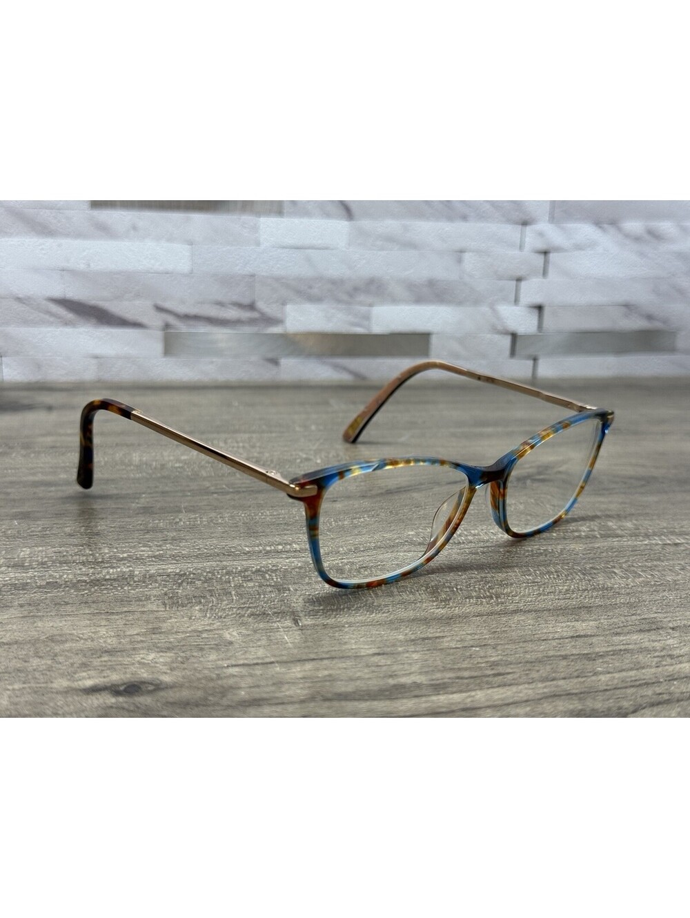 Ted Baker Eyeglasses Frames Rose Gold Blue Tortoise Cat Eye TFW002 51[]16-135